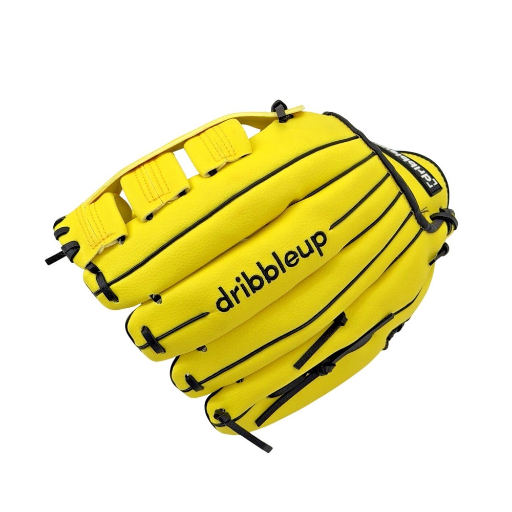 DribbleUp Smart Baseball‎ Glove 11.5 Yellow Black Left Hand Training Glove